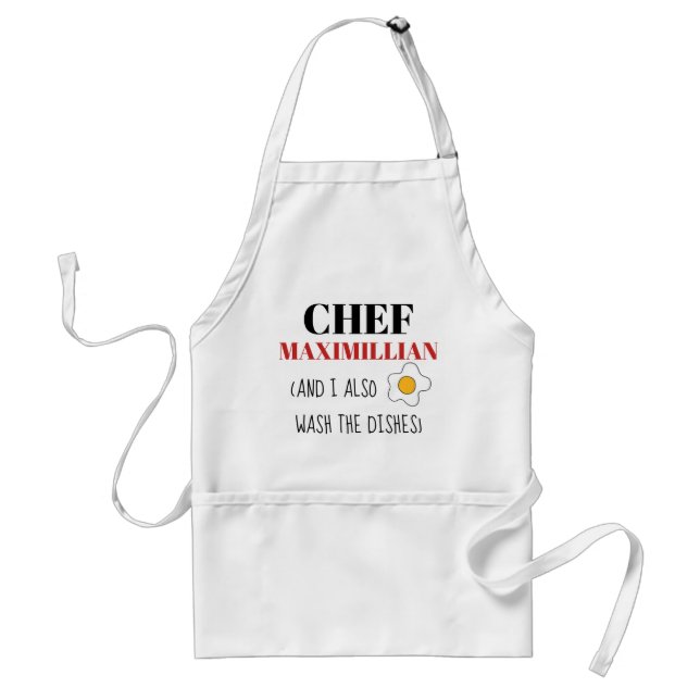 Avental Apron engraçado para nome personalizado masculino (Frente)