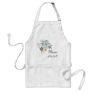 Avental Apron Hawaiian Blue Flower