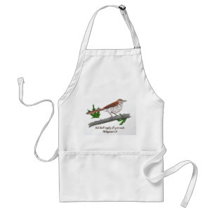 Avental Apron Inspiracional Brown Thrasher