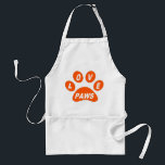 Avental Apron Love Paws em Laranja de Peças<br><div class="desc">Apron Love Paws em Laranja de Peças</div>