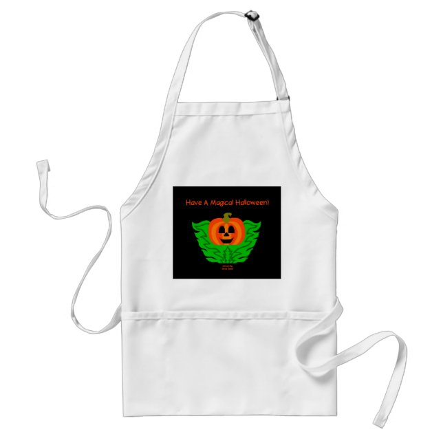 Avental Apron Mágico de Abóbora de Halloween (Frente)
