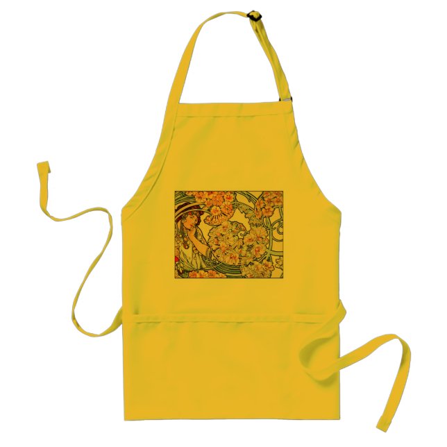 Avental Apron: Mucha - Língua das Flores (Frente)