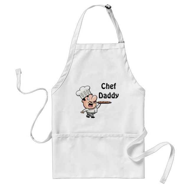 Avental Apron Padrão com Chef e Cotação "Pai Chef" (Frente)