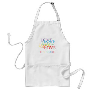 Avental Apron Padrão de AMOR RAINBOL