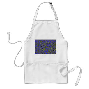 Avental Apron Padrão Suave Azul Preto e Amarelo