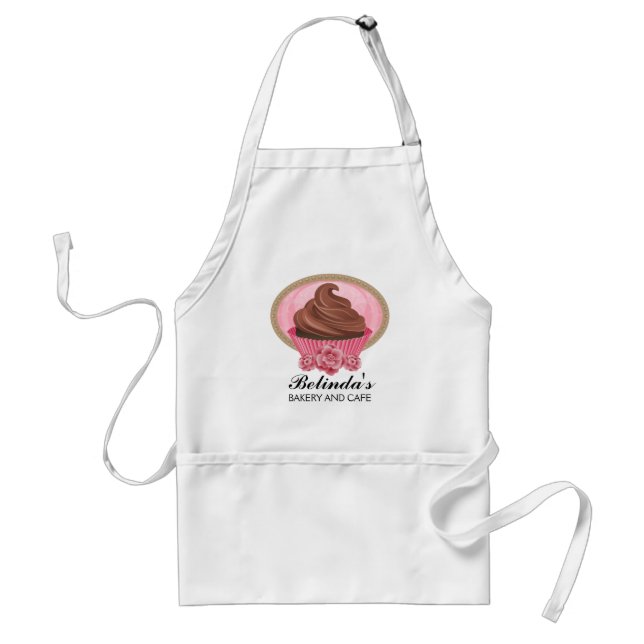 Avental Apron Personalizado da Bakeria de Cupcakes Elegant (Frente)