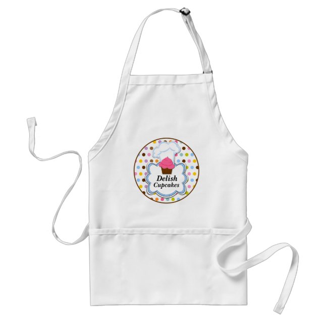 Avental Apron Personalizado do Chapéu do Cupcake e Baker (Frente)