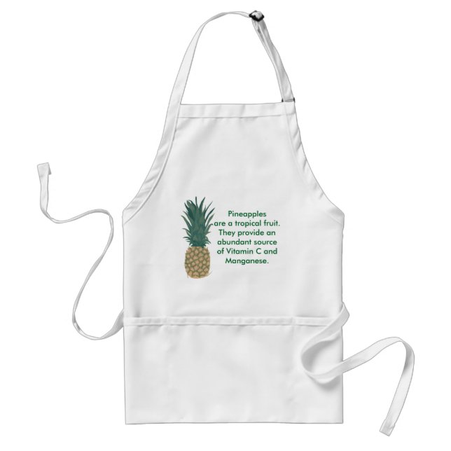 Avental Aprons de Aprendizado de Fruta de abacaxi (Frente)