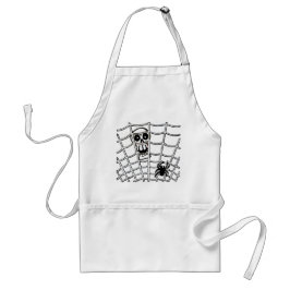 Avental Aranha na Web com o Skull Halloween Apron