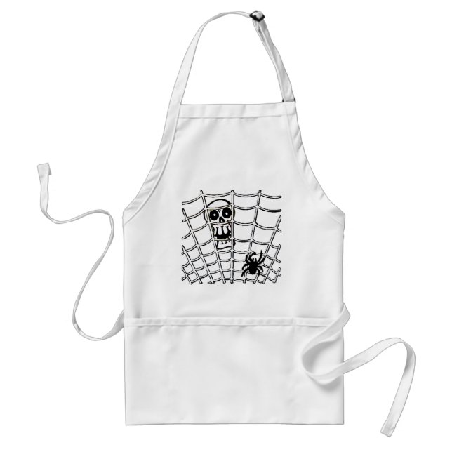 Avental Aranha na Web com o Skull Halloween Apron (Frente)