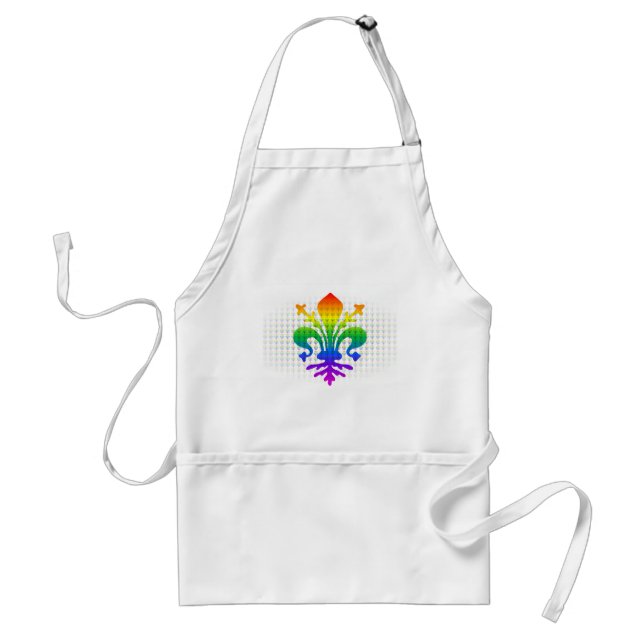 Avental Arco-íris Fleur-de-lis (Frente)