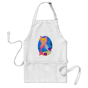 Avental Ariel, a Merfaery Rosa e o Golfinho Apron