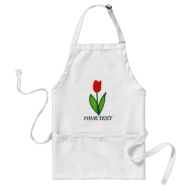 Avental Aroma de flor de tulipa vermelha personalizável pa (Frente)