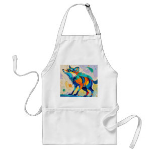 Avental Arte abstrata expressiva de raposa design
