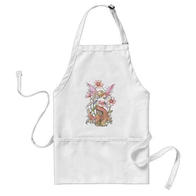 Avental Arte da Fada da Flor Rosa (Frente)
