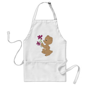 Avental Arte De Urso Doce Arte Desenhada Bebê Arte Castanh