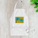 Avental Arte Margarida Azul Negrito em Fundo Amarelo de Mo<br><div class="desc">Torne sua cozinha mais clara com este charmoso avental com um gráfico de duas flores azuis aqua. O delicado design floral adiciona um toque de elegância e frescura, perfeito para trazer um toque de cor para a rotina do seu cozinhar. Quer você esteja cozinhando, grelhando ou trabalhando, este avental fornece...</div>