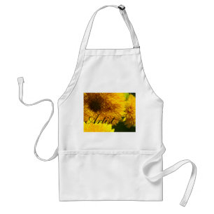 Avental Artista apron Yellow Sunflower artesanato art apro