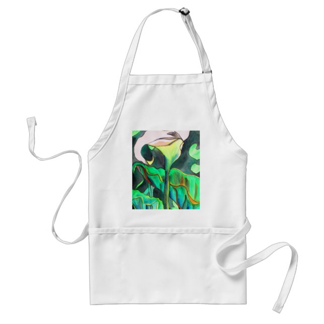 Avental Arum Lily — pintura original de aquarela (Frente)
