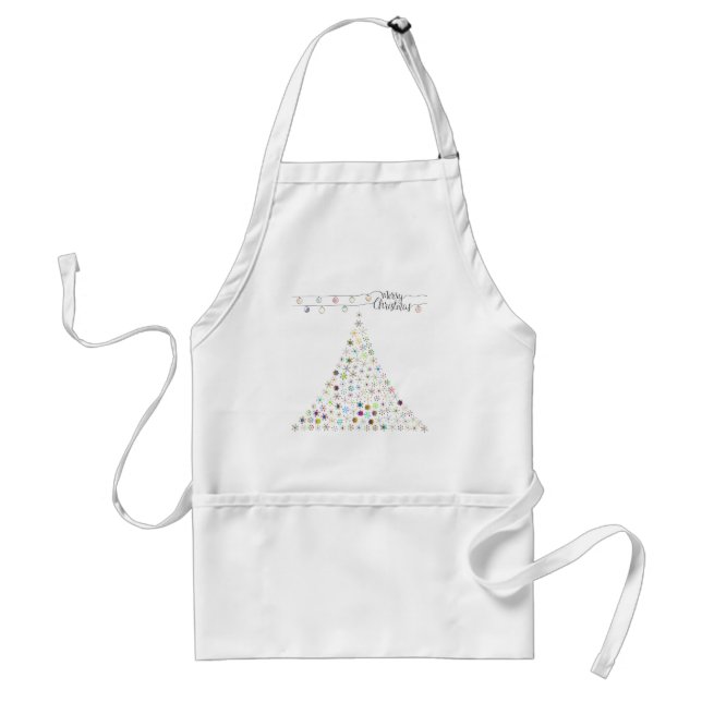 Avental Árvore de Natal Feliz Floco de Neve (Frente)