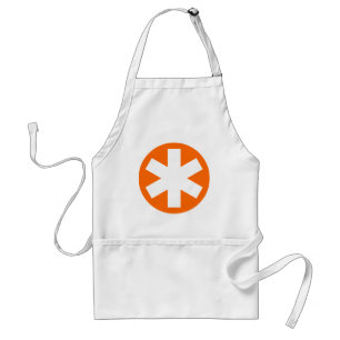 Avental Asterisco - Laranja