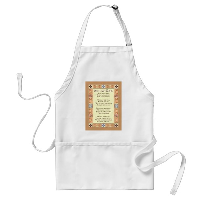 Avental Autumn Song Thankaction Poem Apron (Frente)