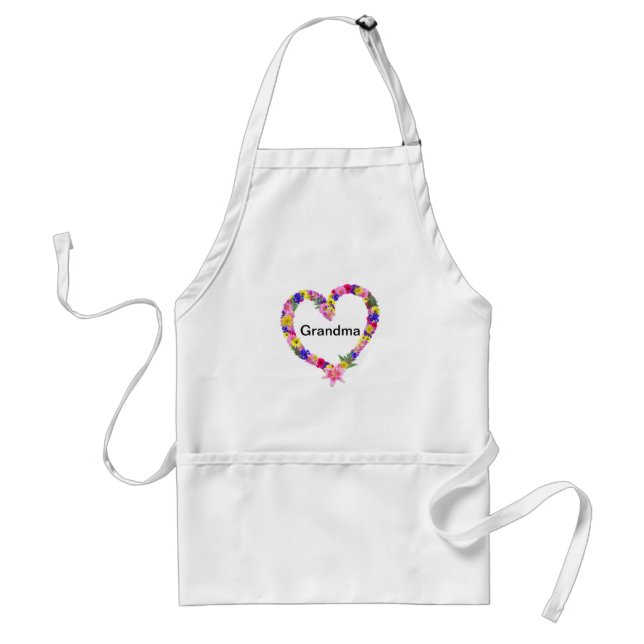 Avental Avó Floral Heart Apron (Frente)