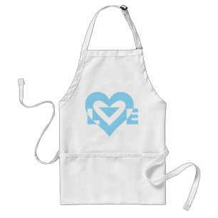 Avental Azul do amor