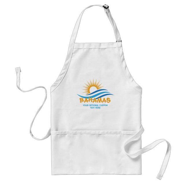 Avental Bahamas de texto personalizado (Frente)
