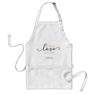 Avental Baking is Love made Edible Tan Marinho Script Clas