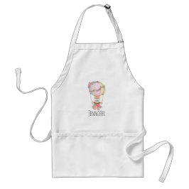 Avental Balão de Ar Quente Cinto com Aquarela de Urso