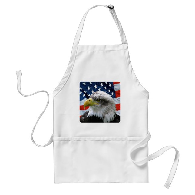 Avental Bald Eagle American Flag (Frente)