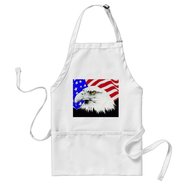 Avental Bald Eagle e a bandeira americana (Frente)