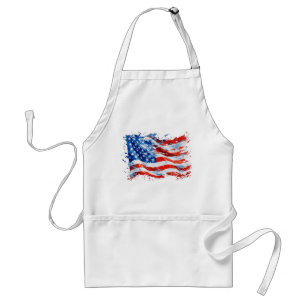 Avental Bandeira Americana EUA Aquarela 4 de Julho