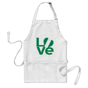 Avental Bandeira do Coração LOVE Verde Nigeriana