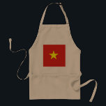 Avental bandeira do Vietname<br><div class="desc">A bandeira vietnamita é uma estrela em um campo. As cores usadas na bandeira são vermelho,  amarelo. A proporção da bandeira vietnamita é de 2:3. O pavilhão do Vietname foi adotado em 1945.</div>