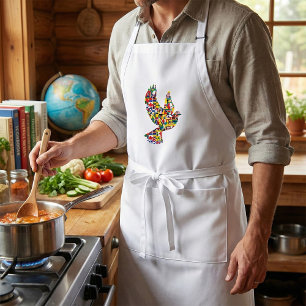 Avental Bandeiras do Mundo da Dove da Paz