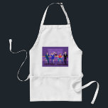Avental Bar retroGay Apron<br><div class="desc">Este design Retro Gay Apron é roxo, gatinho, e completamente fabuloso! Sentados nas ferramentas modernas de meio século, bebendos suas bebidas cor-de-rosa divertidas, esses cavalheiros estão tendo um tempo de gay. O barman com uma tigela cor-de-rosa já está a derramar na próxima rodada. As silhuetas das garrafas de licor atômico...</div>