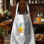 Avental Be A Pineapple Typography Quote<br><div class="desc">Be A Pineapple Typography Quote Apron: Presenting this illustration of a pineapple with the quote: "Be a pineapple, stand tall, wear a crown and be sweet on the inside." Remind yourself of your love for all things tropical with this fresh apron. The ideal gift for a friend, family member or...</div>