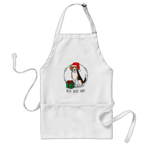 Avental Beagle Natal Santa Hat (triz cor 3)