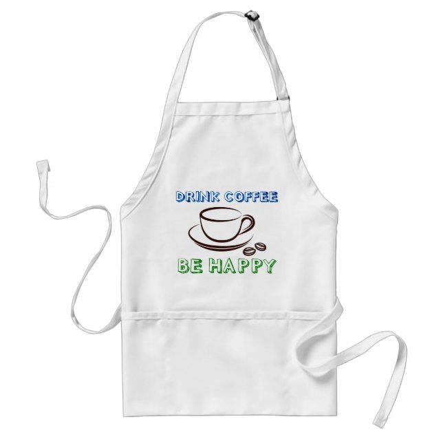 Avental Beba café, seja feliz - Apron (Frente)