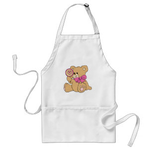 Avental Bebê bonito Urso de Teddy com Lollipop