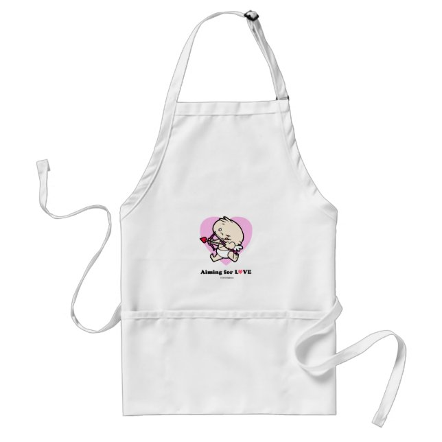 Avental Bebê Cupido Procura Aprons Brancos Com Amor (Frente)