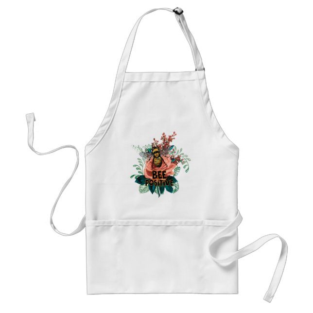 Avental Bee Positive Floral Vibes (Frente)