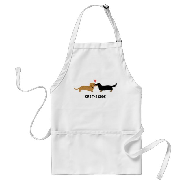 Avental Beijo de Dachshund com Texto Personalizado (Frente)