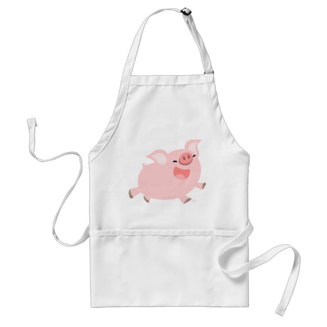 Avental Bela animação Pig Apron (Frente)