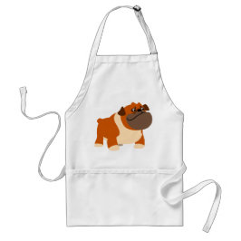 Avental Bela Cartoon Inglês Bulldog Cozinhar Apron