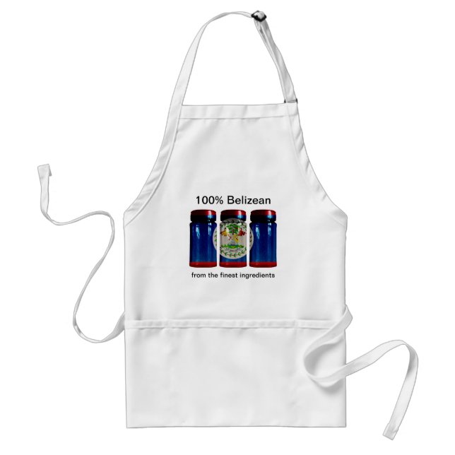 Avental Belize Flag Spice Jars Apron (Frente)