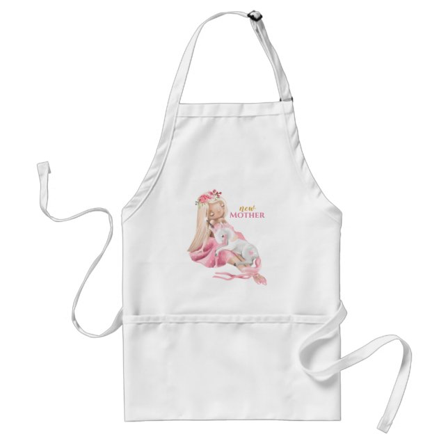 Avental Belo Ballerina e Unicórnio Nova Mãe Apron (Frente)