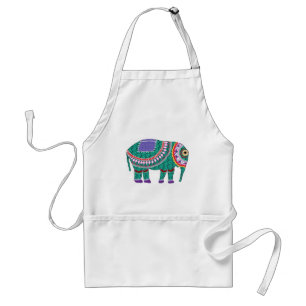 Avental Belo Elefante Ornamentado